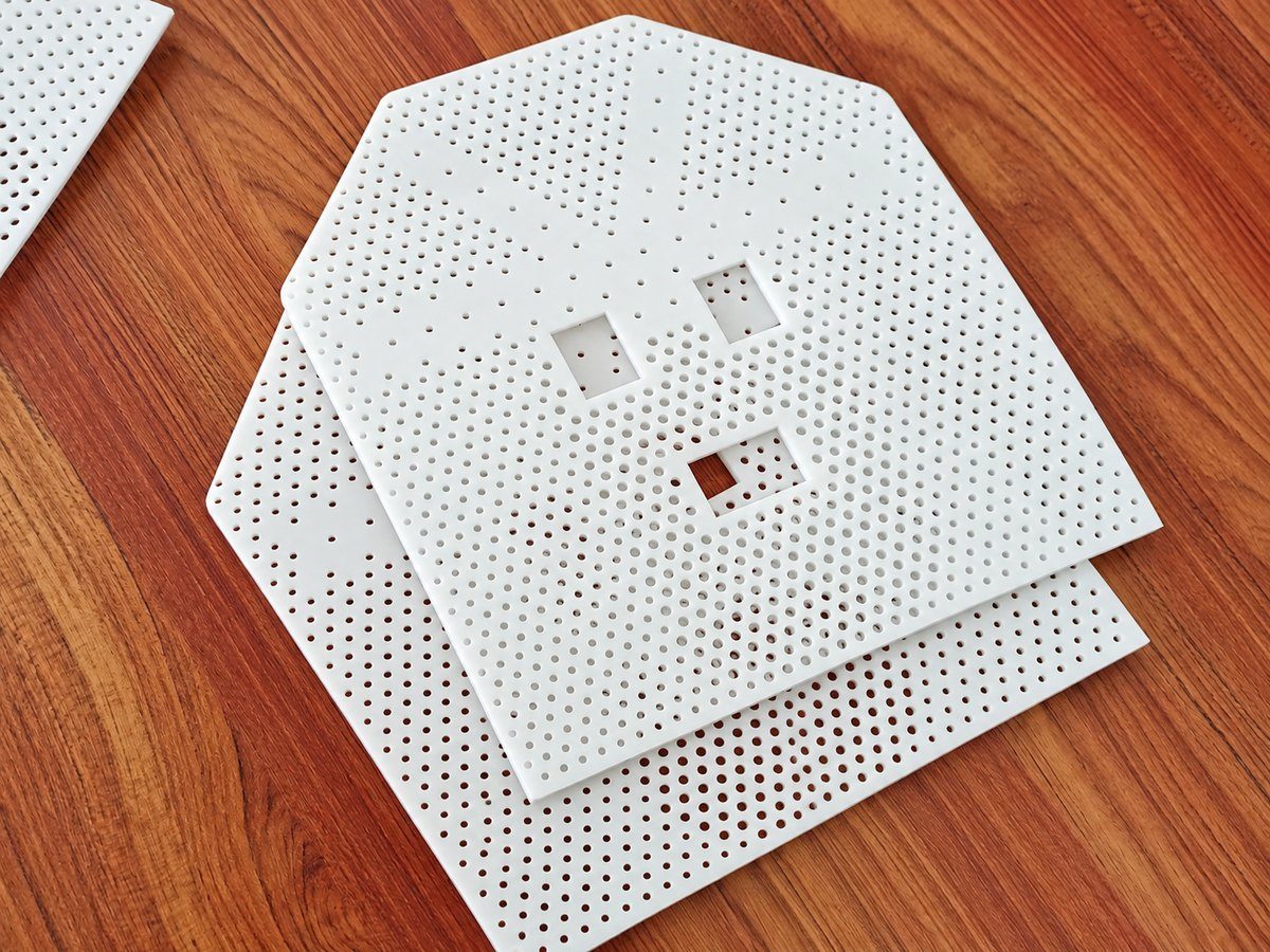 Stacked perforated PCL sheets from a published project