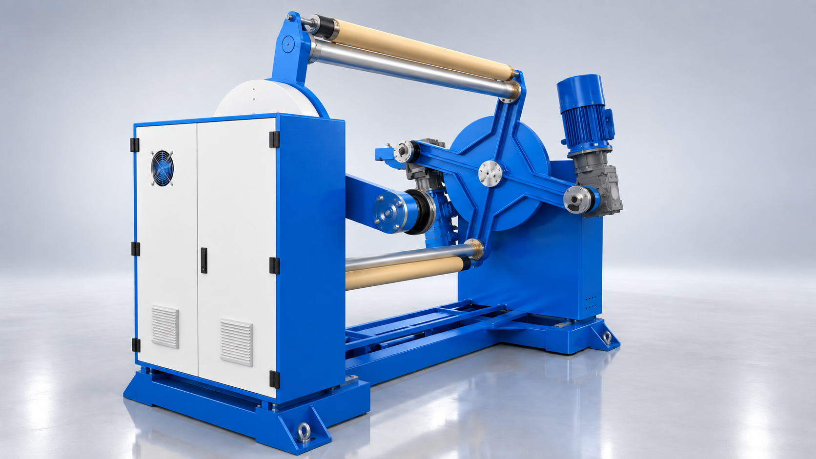 Dual-Station Turret Winder for film and sheet rolls