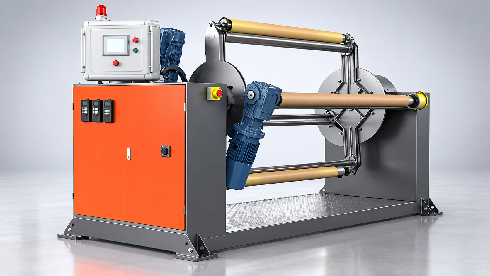 Dual-Station Turret Winder for Film & Sheet Rolls