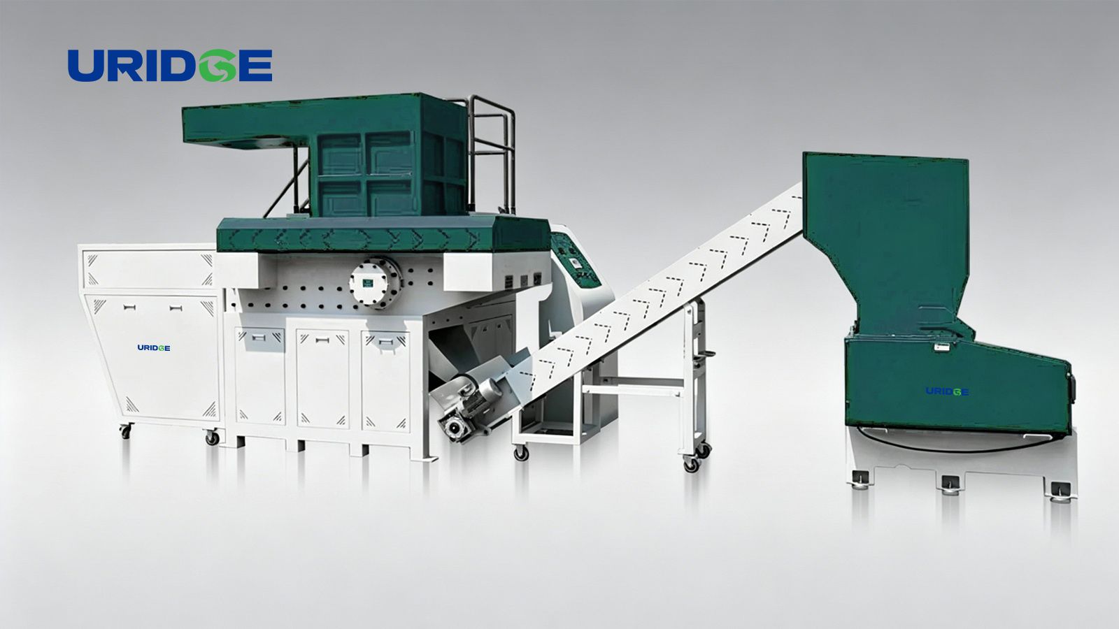 Single Shaft Shredder for Plastics, Rubber, Wood & Bulky Waste