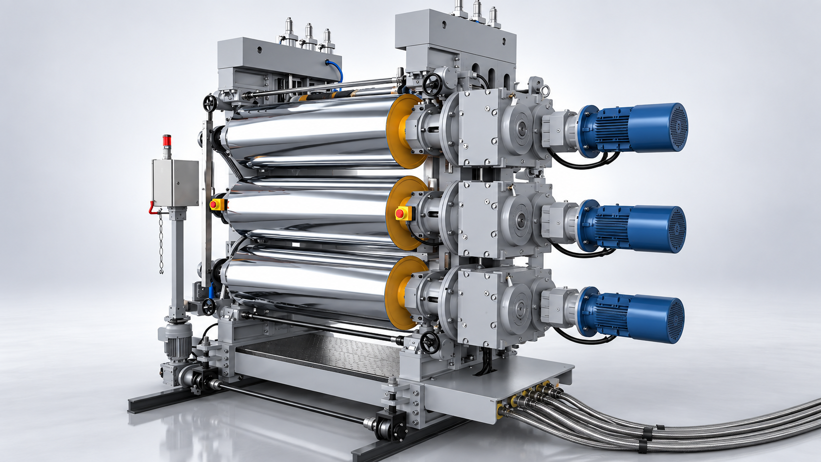 Three-Roll Calender for Plastic Sheet Extrusion